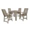 Highwood Usa Weatherly 5pc Square Counter Height Outdoor Furniture Dining Set AD-CNW44-WBR - alternate 1